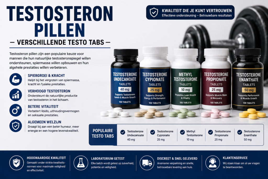 Testosteron pillen – Verschillende Testo tabs