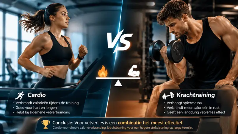 Cardio en krachttraining vergelijken voor vetverlies en spierbehoud