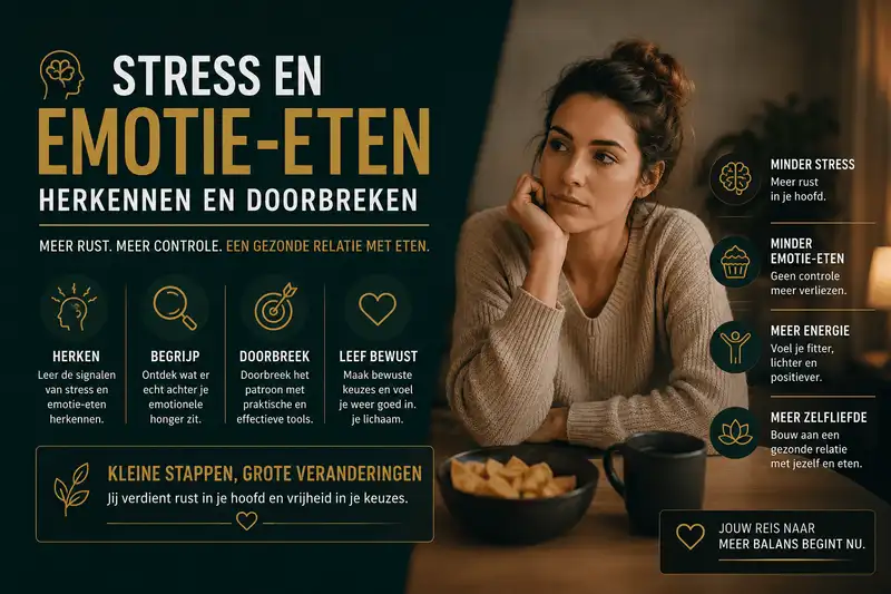 Stress en emotie-eten herkennen en doorbreken tijdens het afvallen